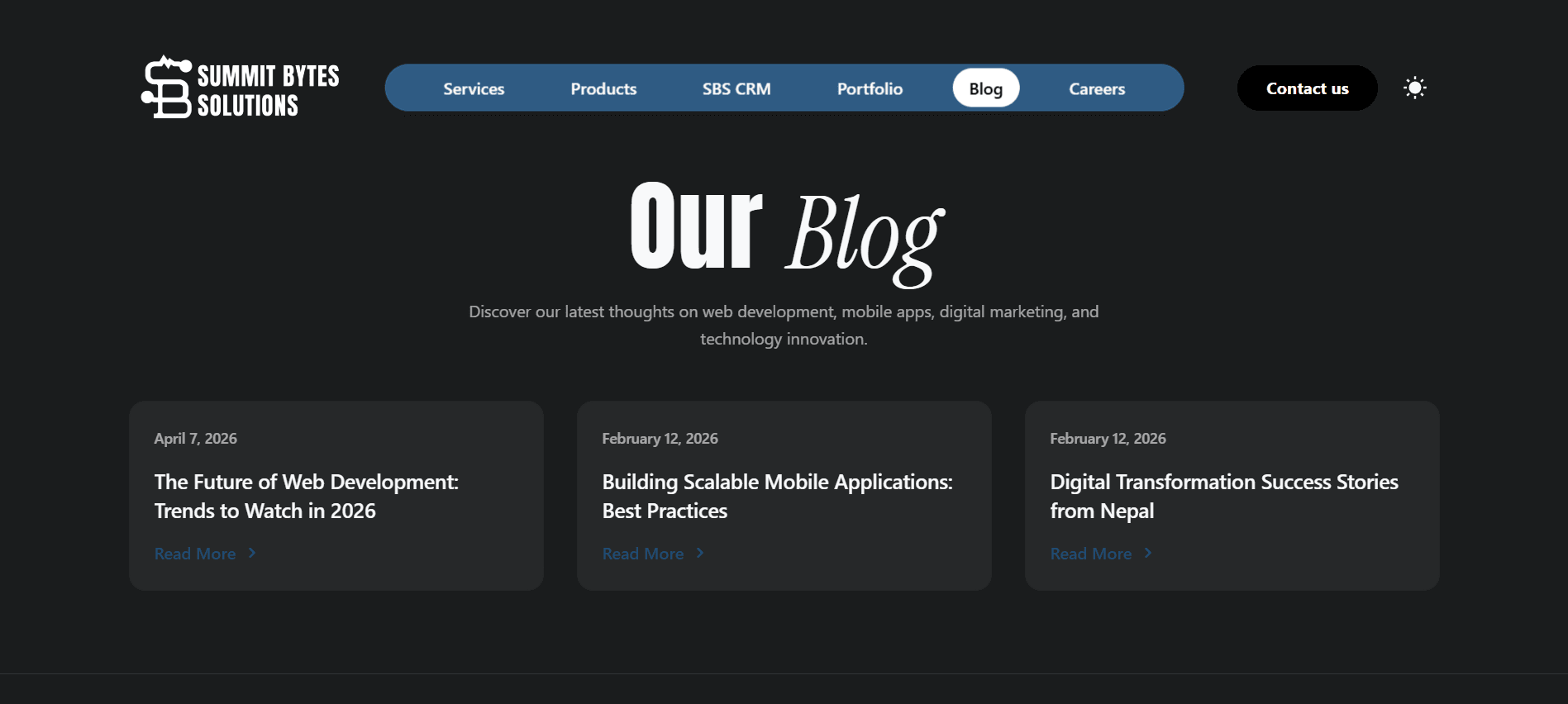 SummitBytes Blogs Dark